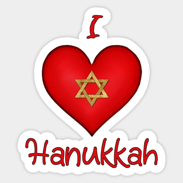 iHeart Hanukkah Sticker by SpiceTree